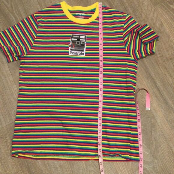 Polaroid Rainbow striped T-shirt adult Large - Picture 5 of 5